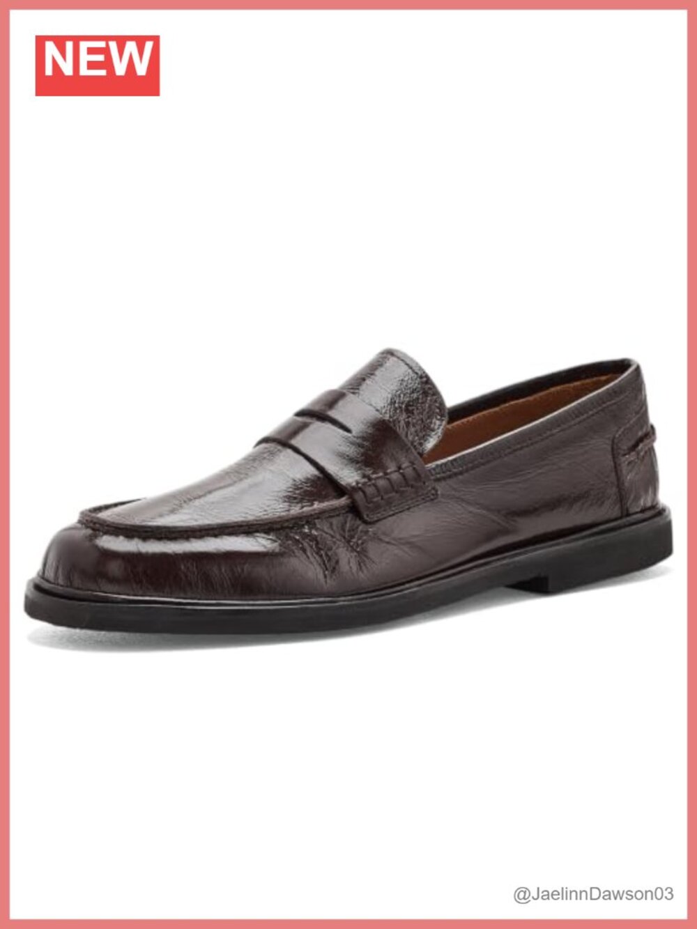 Crushed Leather Penny Keeper Loafers Slip-On Comfort Memory Foam